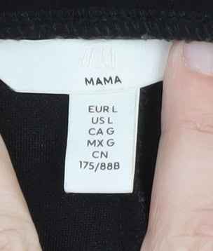 H&M Mama Black Wide-Leg Maternity Trousers Women’s Size L