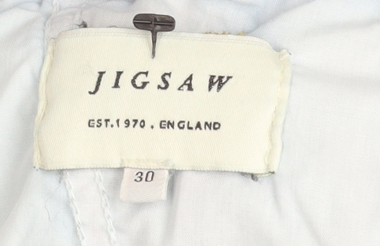 Jigsaw Womens Blue Cropped Relaxed Fit Denim Jeans Size 30