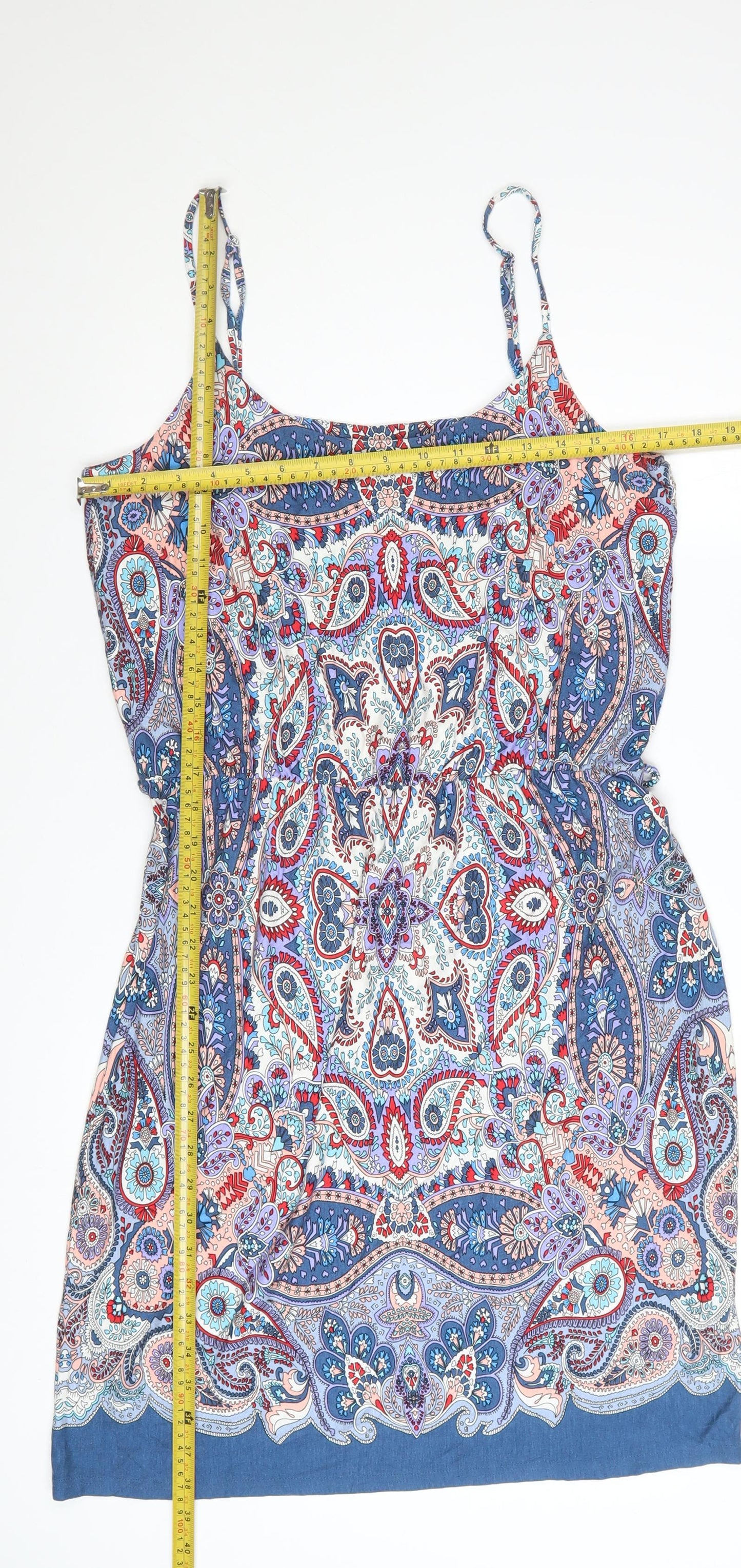 Oasis Womens Multicoloured Paisley Slip Dress L