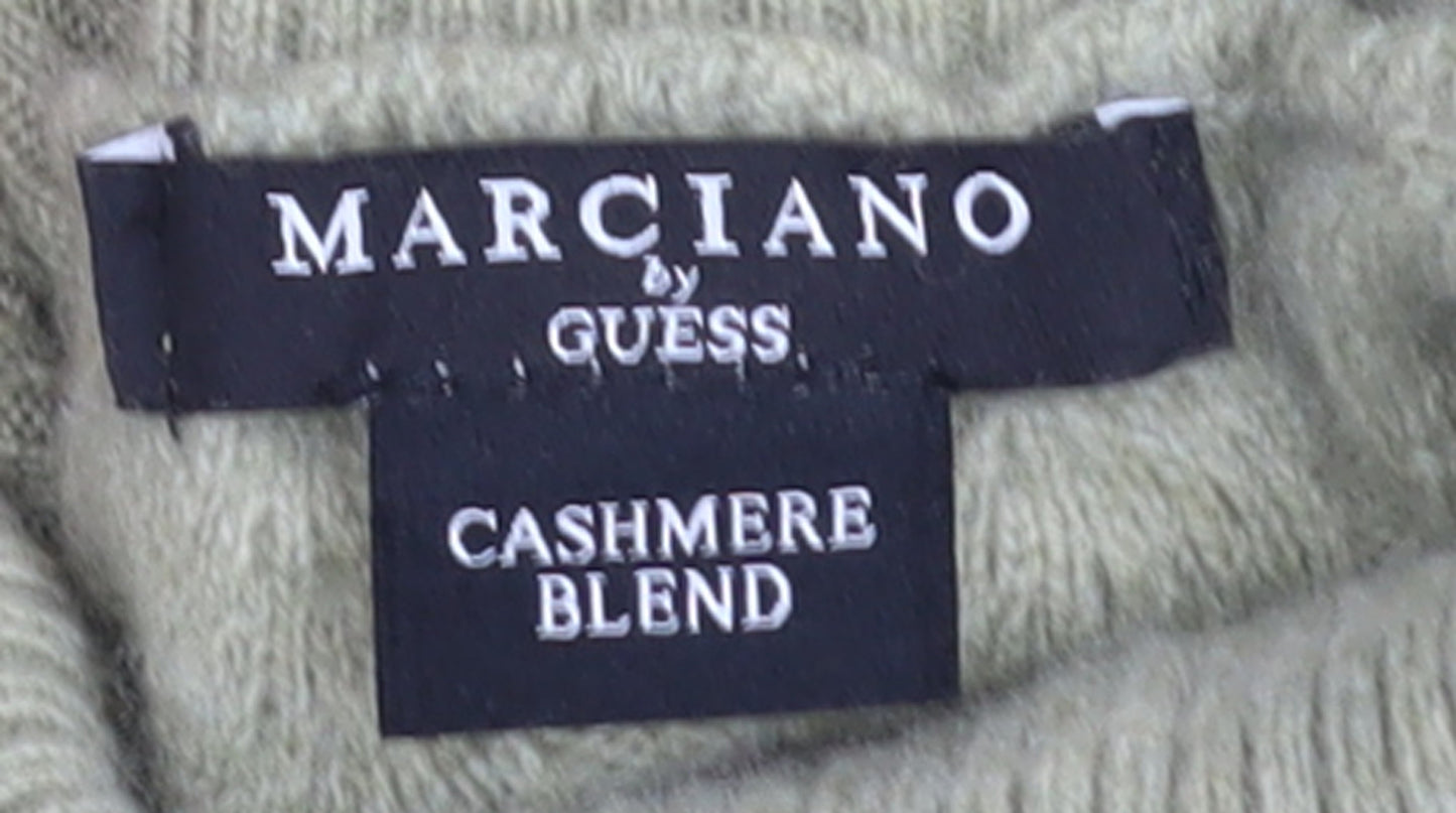 Marciano by Guess Womens Beige Roll Neck Cashmere Blend Jumper L
