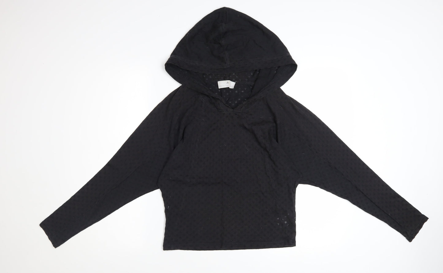 Adidas Stella McCartney Women Black Pullover Hoodie Size M Cotton Blend