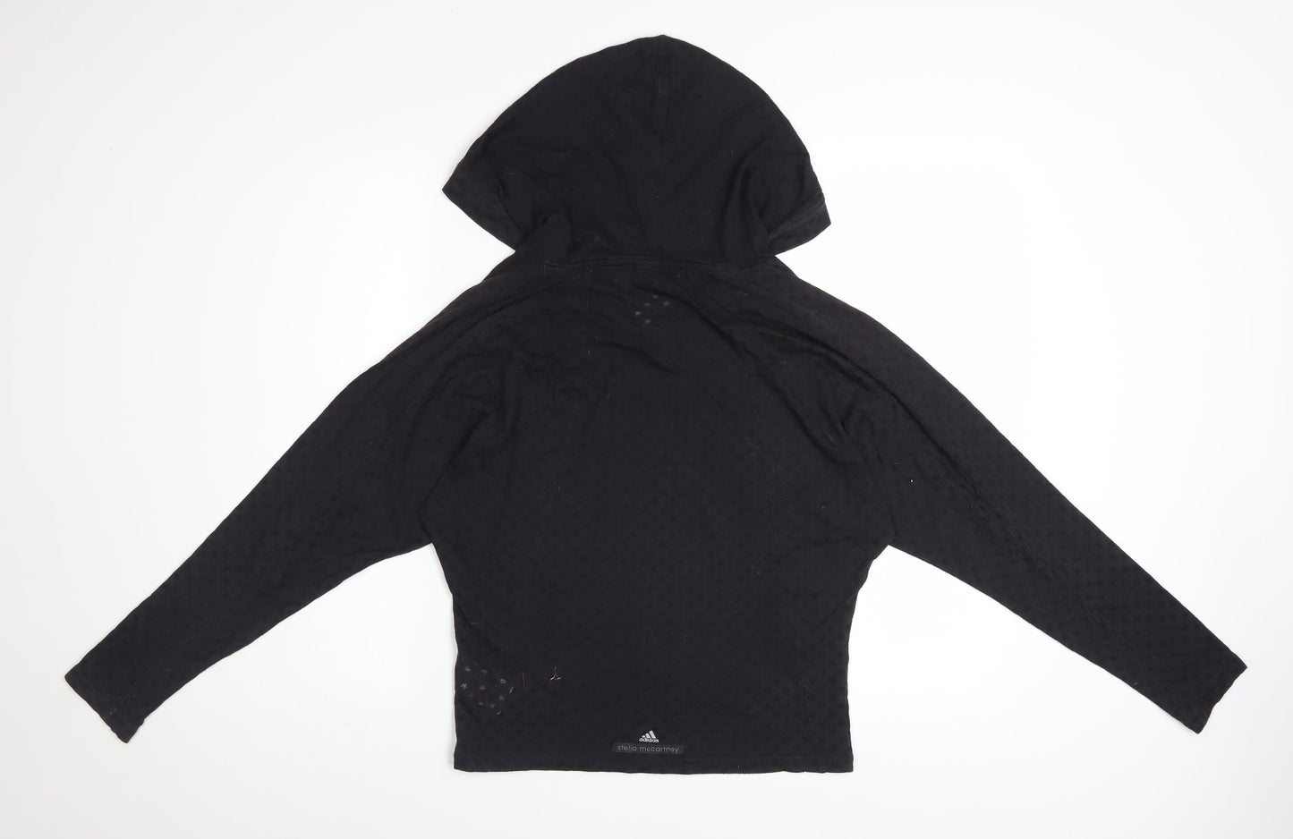 Adidas Stella McCartney Women Black Pullover Hoodie Size M Cotton Blend