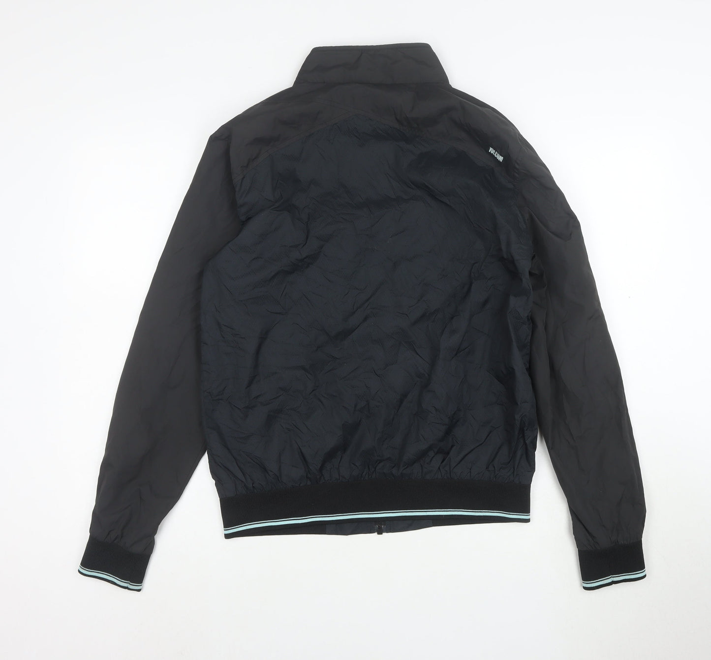 Volcom Men's Black Polyester Bomber Jacket Size S Lined Lightweight