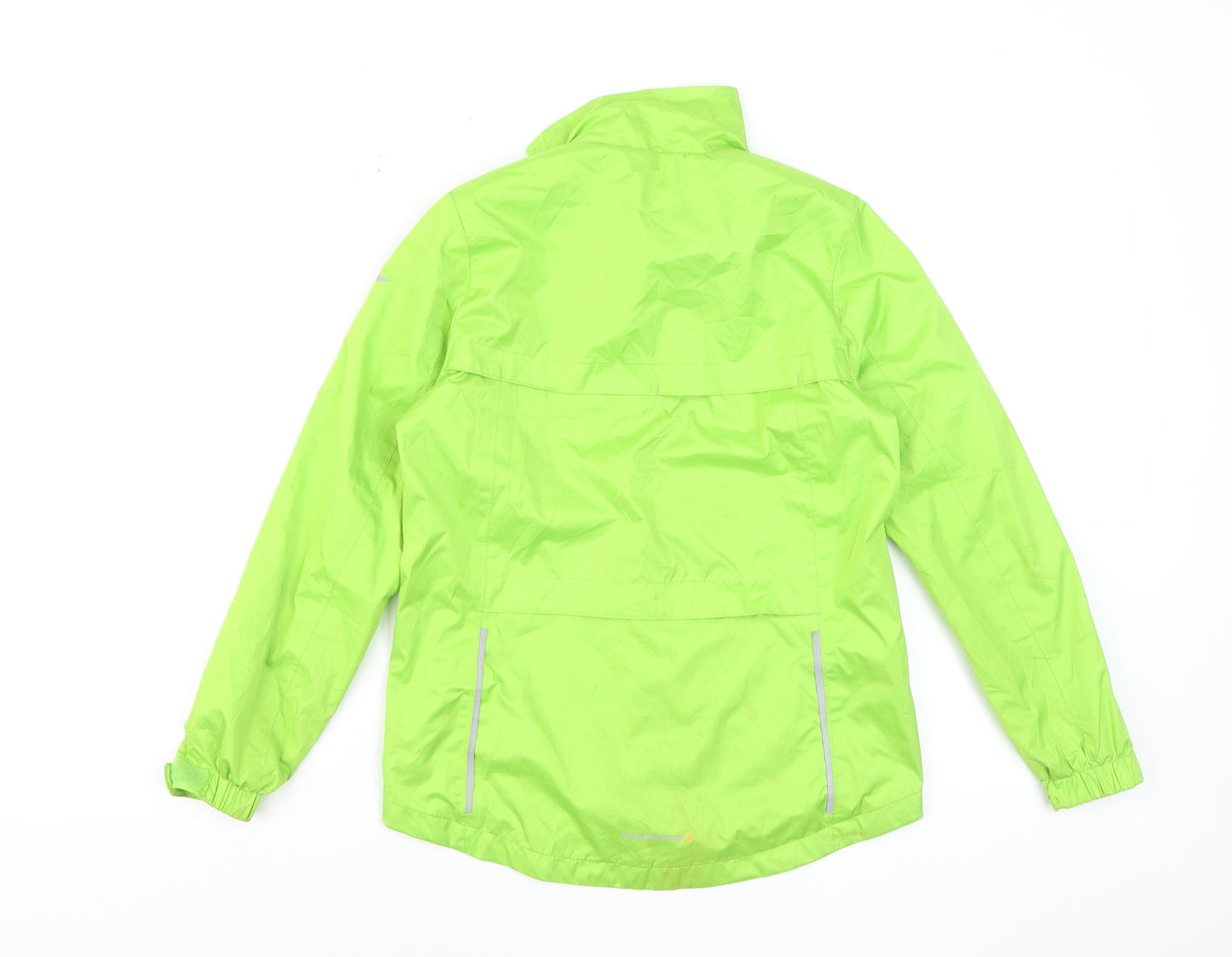 Muddyfox Boys Green Reflective Windbreaker Jacket 9-10 Years Polyester Activewear