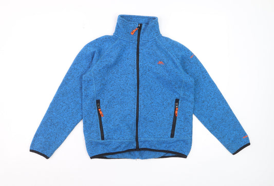 Trespass Boys Blue Fleece Full Zip Jacket Size 9-10 Years Outdoor Hiking