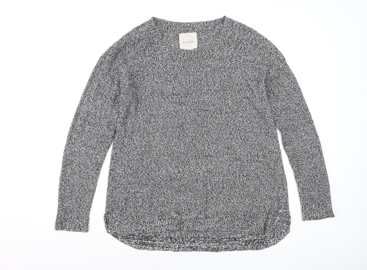 Archy & Co. Women's Grey Knit Pullover Jumper Size M