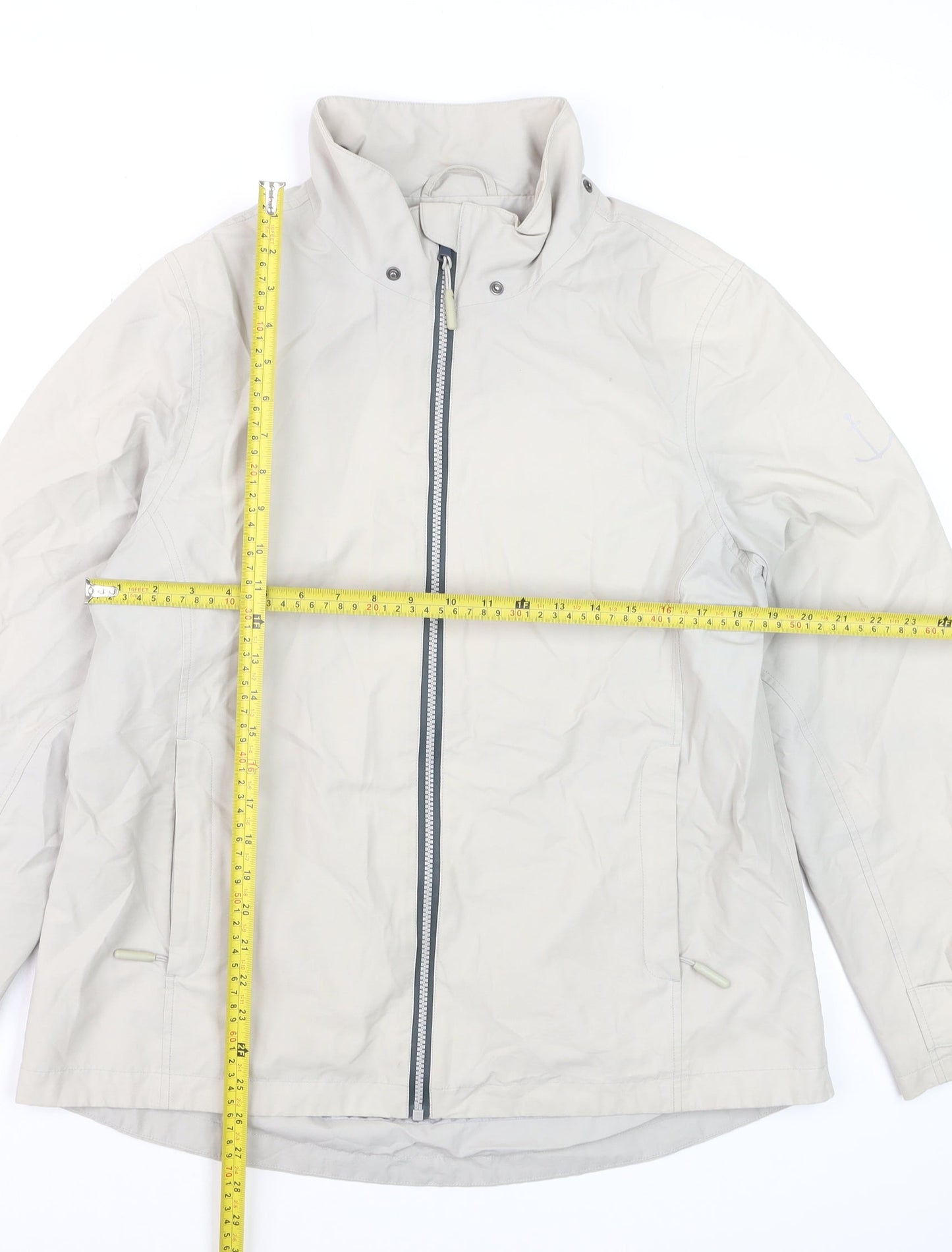 Seasalt Cornwall Women’s Beige Lagoon Waterproof Mid-Length Jacket UK14