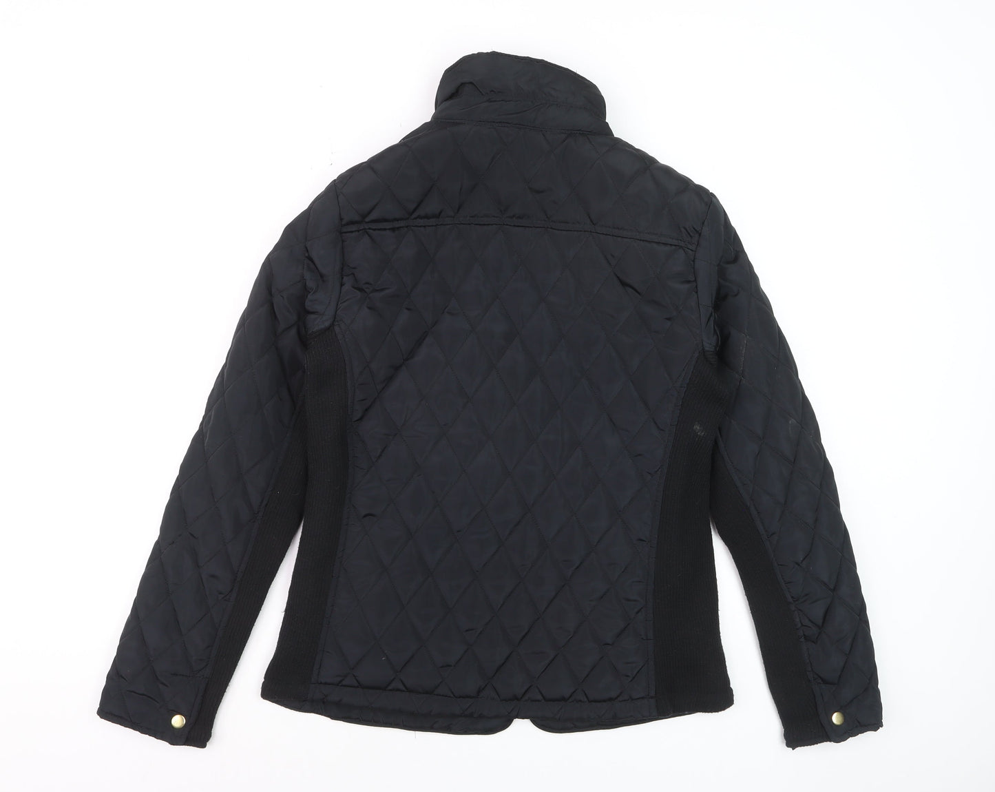Avenue Women's Black Quilted Mid-Length Jacket Size 12