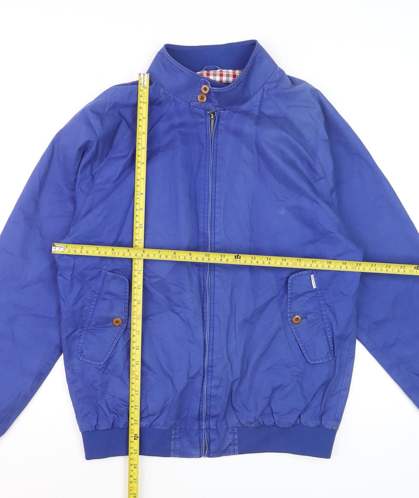 Ben Sherman Men Blue Bomber Jacket L Lightweight Classic Style