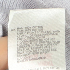 White Stuff Women’s Grey Cotton Button Cardigan Size 16