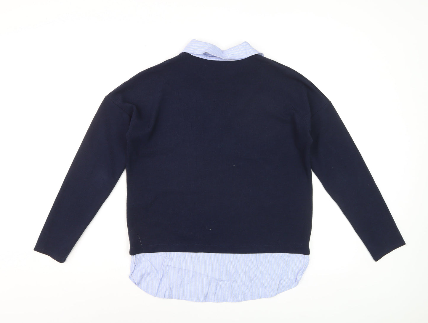 Friends Like These Women's Blue V-Neck Pullover Jumper Size 8