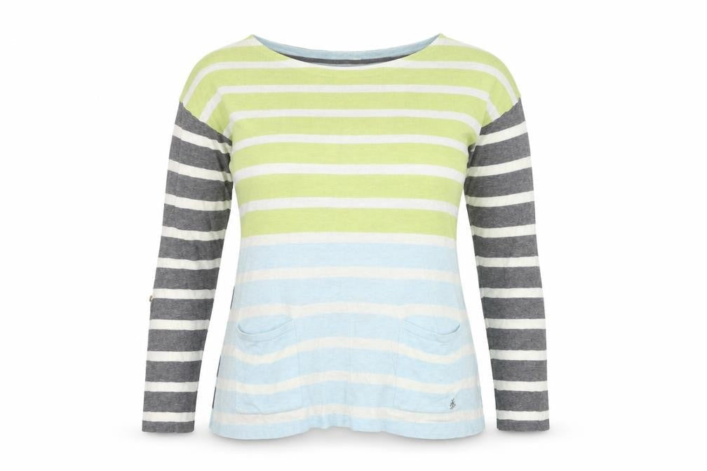 White Stuff Women's Multicoloured Striped Cotton Jumper Size 12