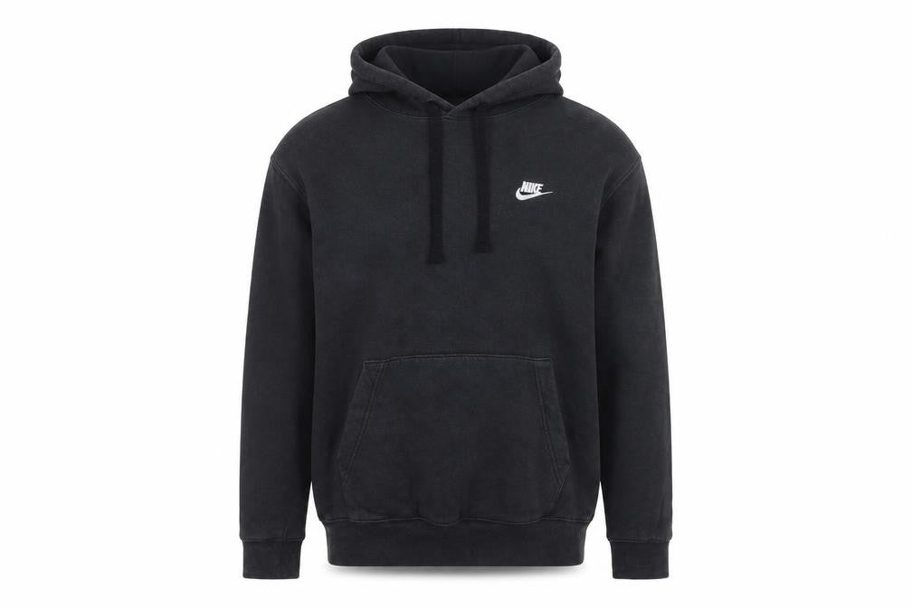 Nike Men's Black Pullover Hoodie M Regular Fit Fleece Sweatshirt