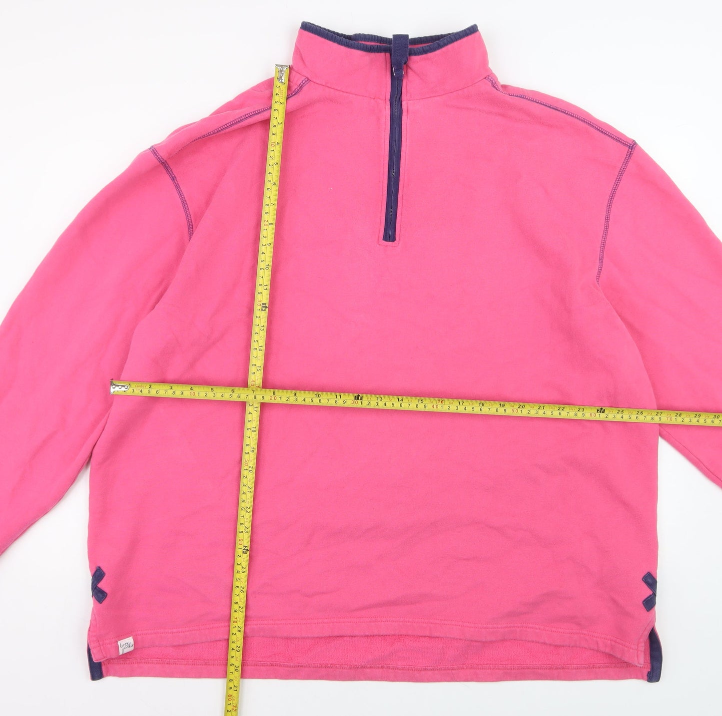Lazy Jacks Women’s Pink 1/4 Zip Pullover Sweatshirt 3XL Cotton