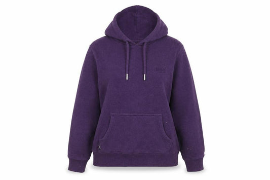 Superdry Women's Purple Pullover Hoodie UK 14 Cotton Blend