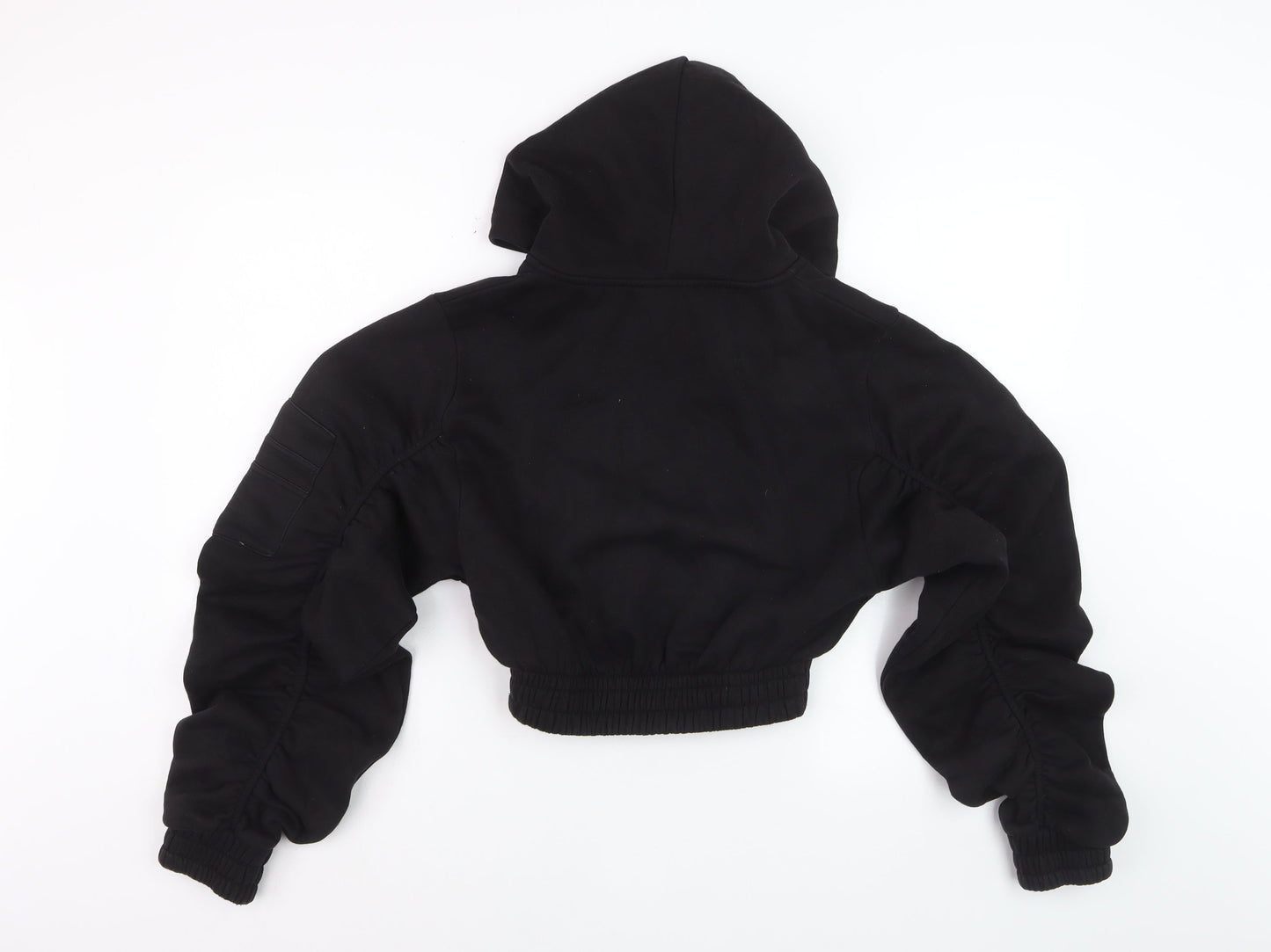 Rising Women's Black Cropped Full Zip Hoodie S/M