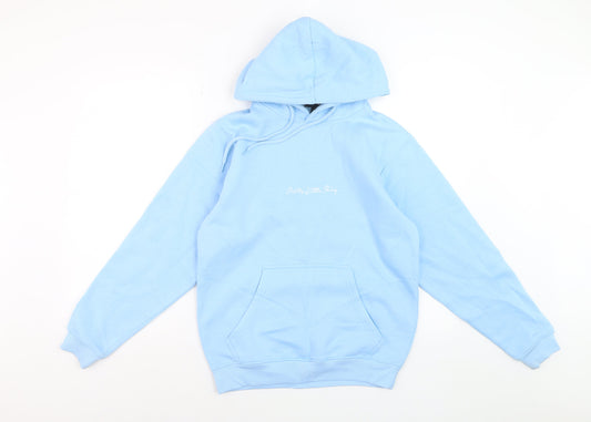 PrettyLittleThing Women’s Blue Pullover Hoodie XS Cotton Blend