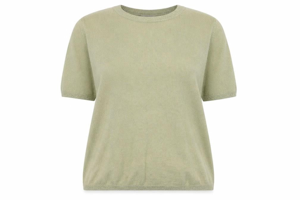 Marks and Spencer Women's Green Acrylic Short Sleeve Pullover Jumper Size 20
