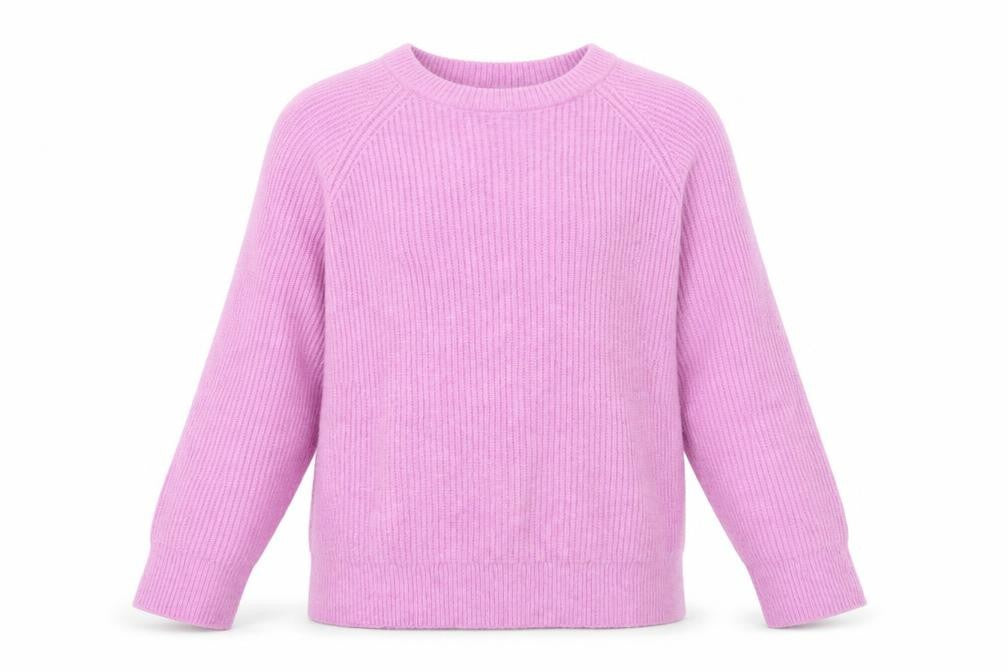 Uniqlo Girls Pink Acrylic Blend Crew Neck Pullover Jumper Size 13 Years
