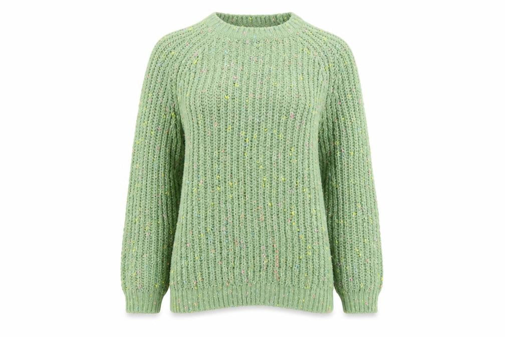 Cotton Traders Women’s Green Size 18 Chunky Knit Pullover Jumper