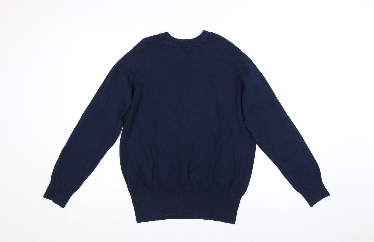 Joanie Women Navy Blue Lightning Bolt Cotton Jumper UK M