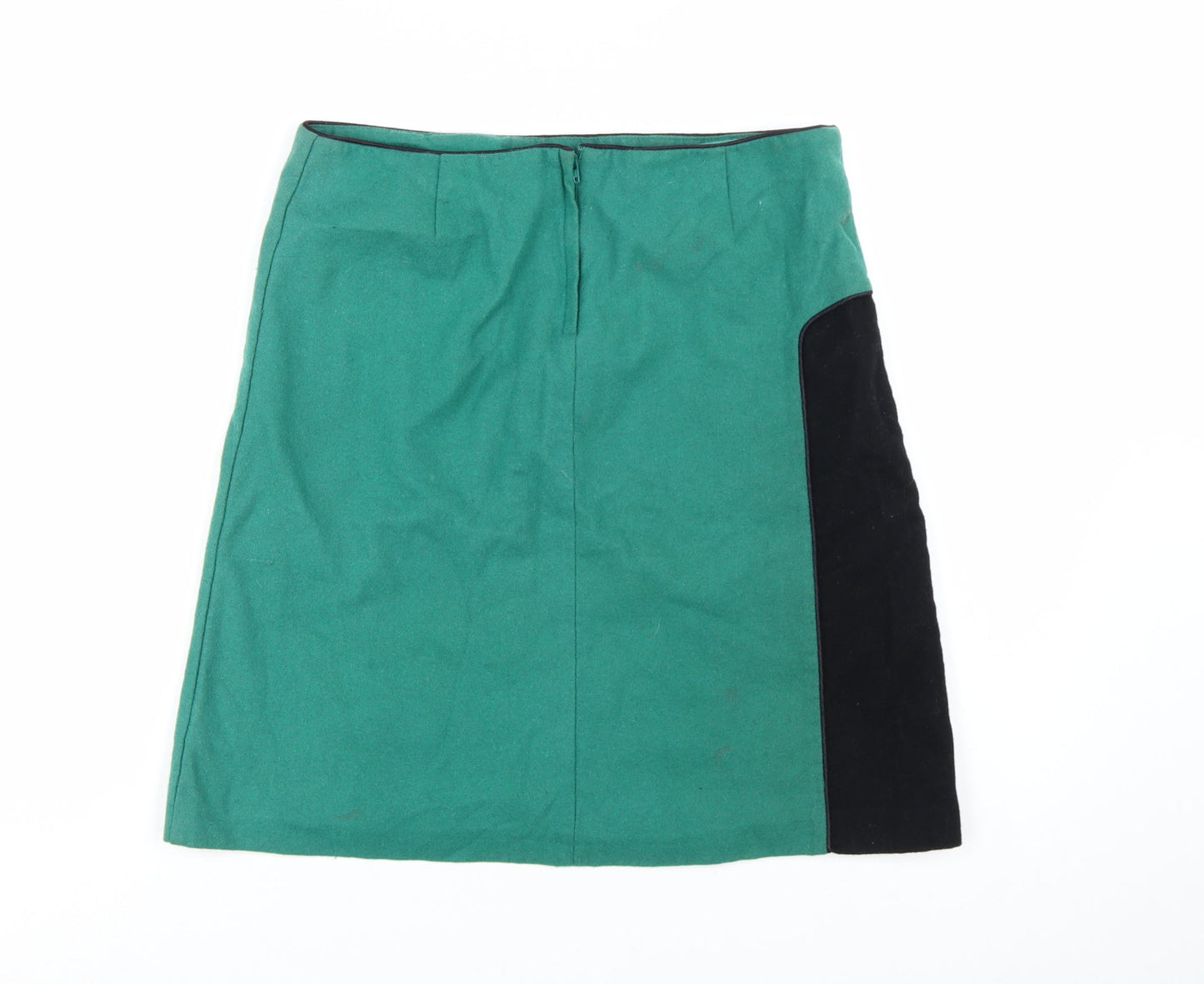 Topshop Women’s Green A-Line Knee Length Skirt Size 12