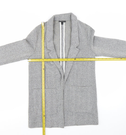 Topshop Women’s Grey Herringbone Blazer Jacket UK 6 Regular Fit