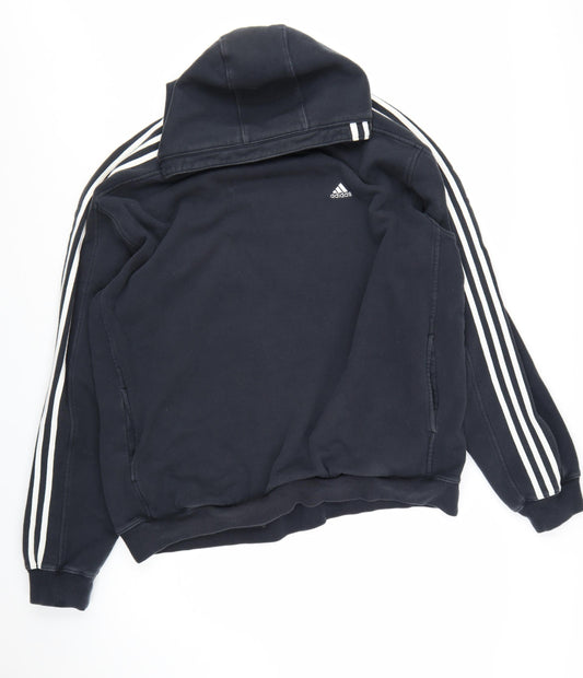 Adidas Men's Black 2XL Pullover Hoodie Fleece Sportswear