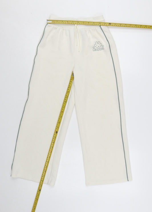 Kappa x Primark Girls Ivory Jogger Trousers 9-10 Years Elastic Waist