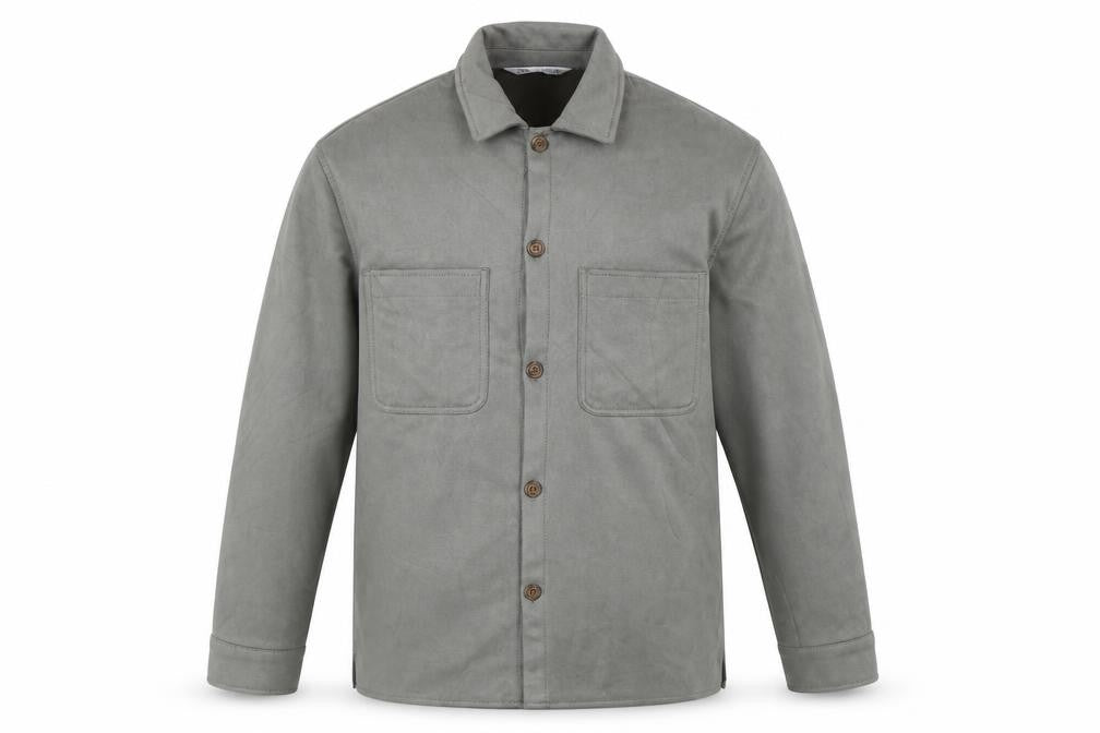 Zara Men's Grey Casual Cotton Twill Button Jacket M
