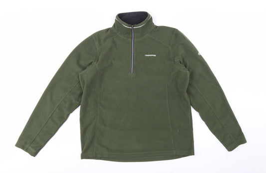Craghoppers Men's Green Fleece 1/4 Zip Pullover Sweatshirt M