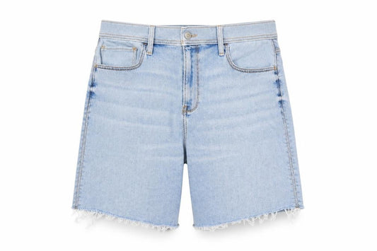 Hollister Men Blue Denim 33 Relaxed Fit High Rise Shorts