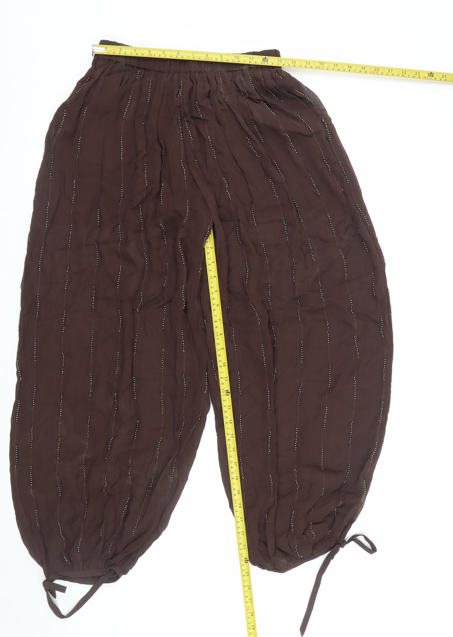 Marks and Spencer Women’s Brown Cotton Harem Trousers Size 8