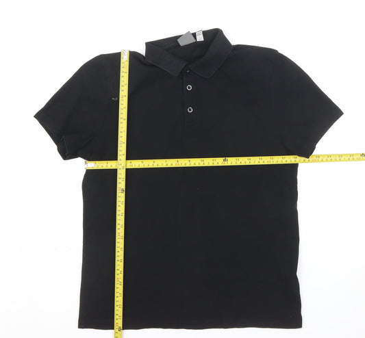 ASOS Men's Black Regular Fit Short Sleeve Polo Shirt Size M