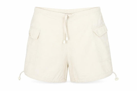 L.F.L Women Beige Cotton Nylon Cargo Shorts Size 12