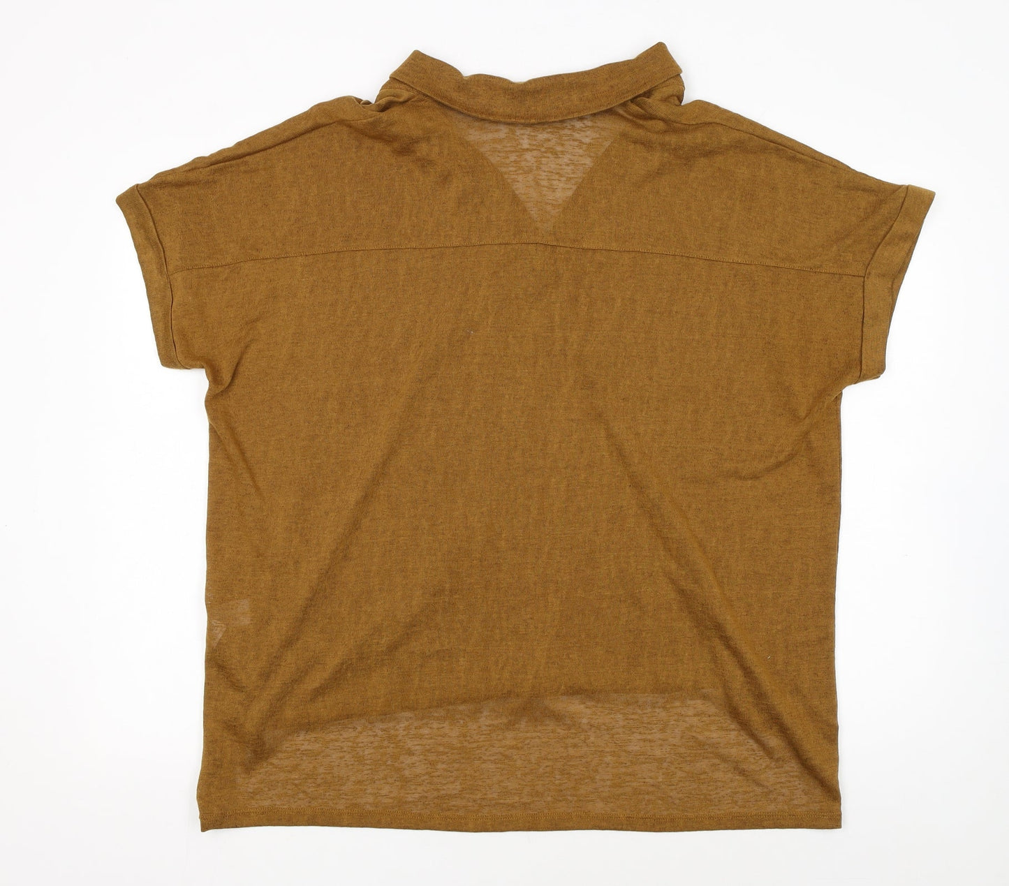 Next Women Brown Size 22 Tunic Blouse Short Sleeve Polyester