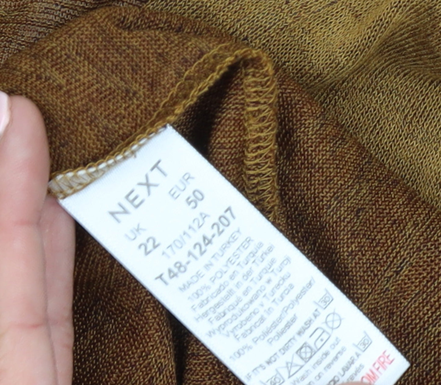 Next Women Brown Size 22 Tunic Blouse Short Sleeve Polyester