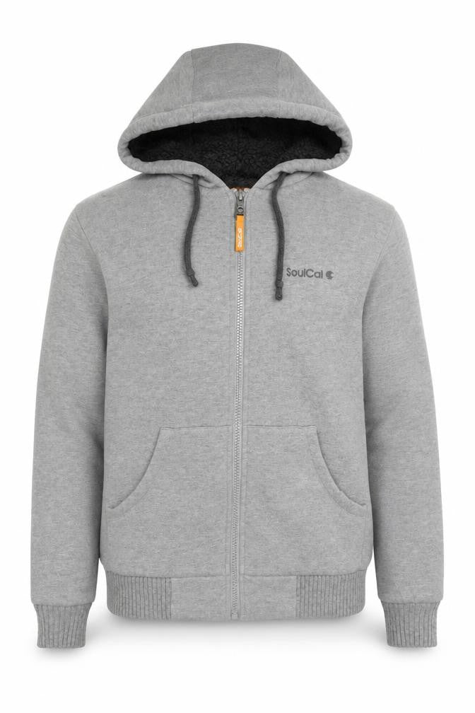 SoulCal Men's Grey Full Zip Hoodie Medium Fleece Lined
