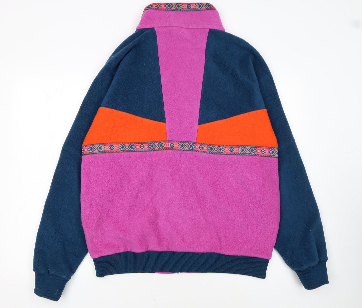 Berghaus Womens Purple Fleece Jacket M Colourblock Full Zip Retro Style