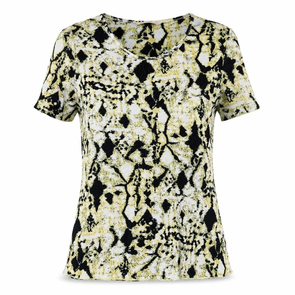 Anna Rose Women's Multicoloured Short Sleeve Stretch T-Shirt Medium