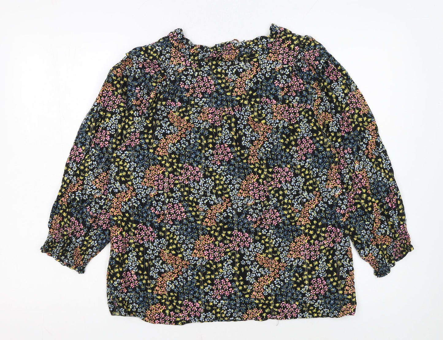 Oliver Bonas Womens Multicoloured Floral Long Sleeve Tunic Blouse Size 14