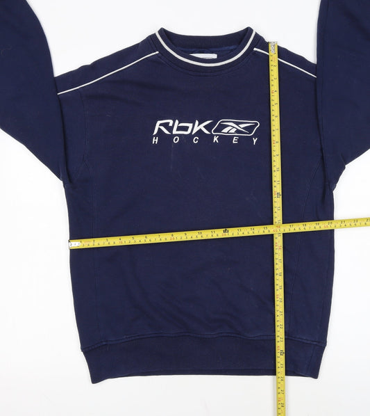 Reebok Men's Blue RBK Hockey Crew Neck Pullover Sweatshirt S