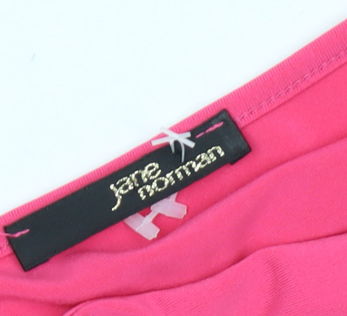 Jane Norman Women’s Pink Bodycon Ruched V-Neck Summer Dress Size 12