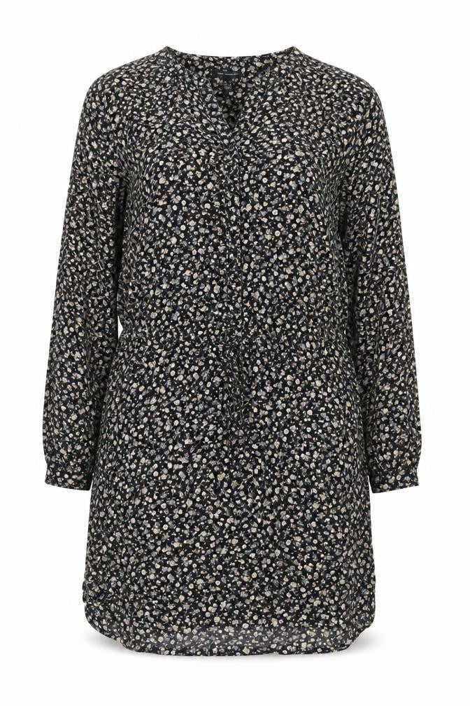 Mango Collection Women’s Black Floral Viscose Shift Dress Size 16