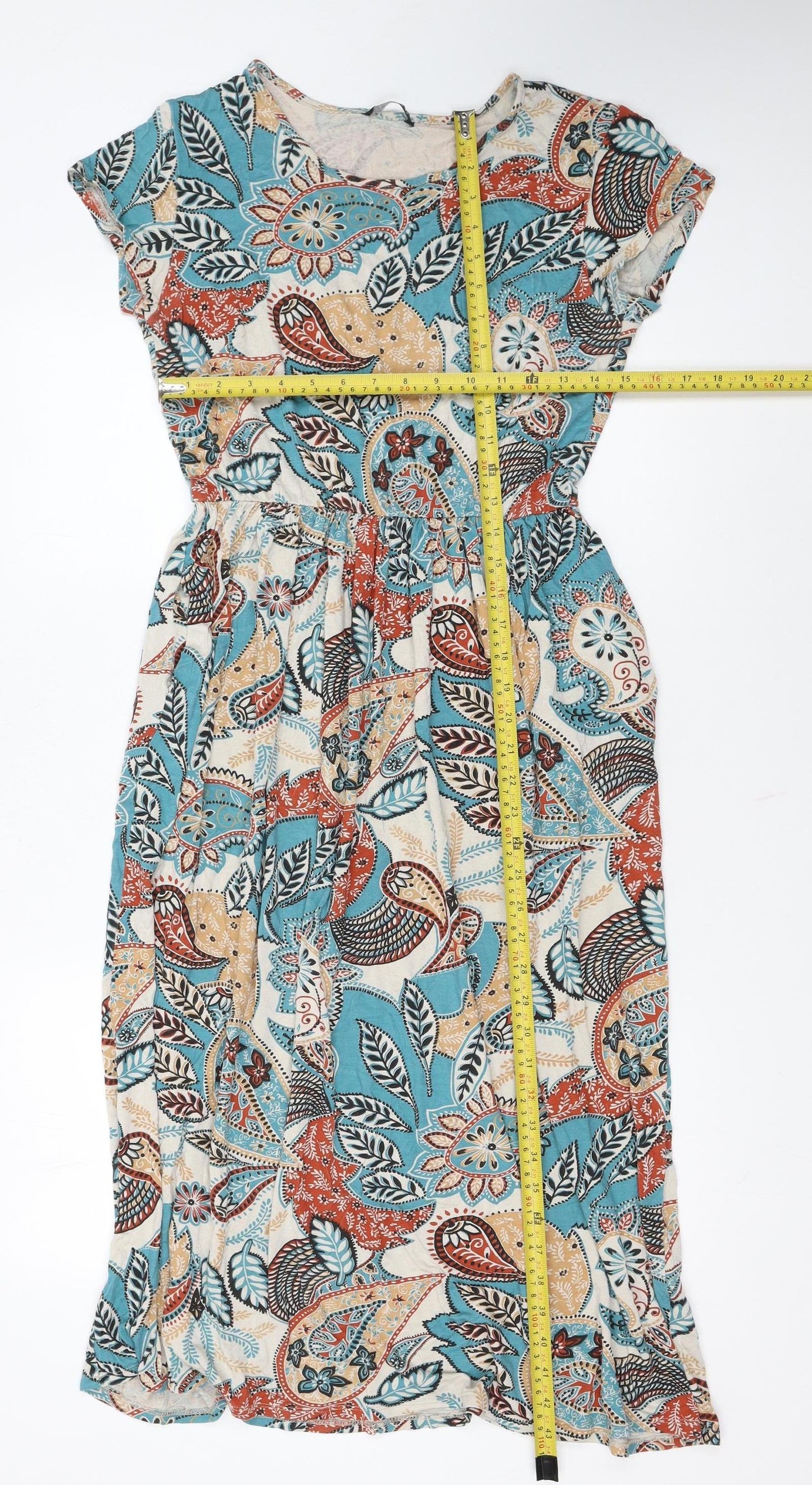 Roman Women’s Multicoloured Paisley Fit & Flare Dress Size 14