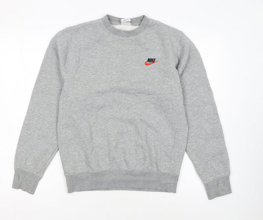 Nike Men’s Grey XS Pullover Crew Neck Fleece Sweatshirt