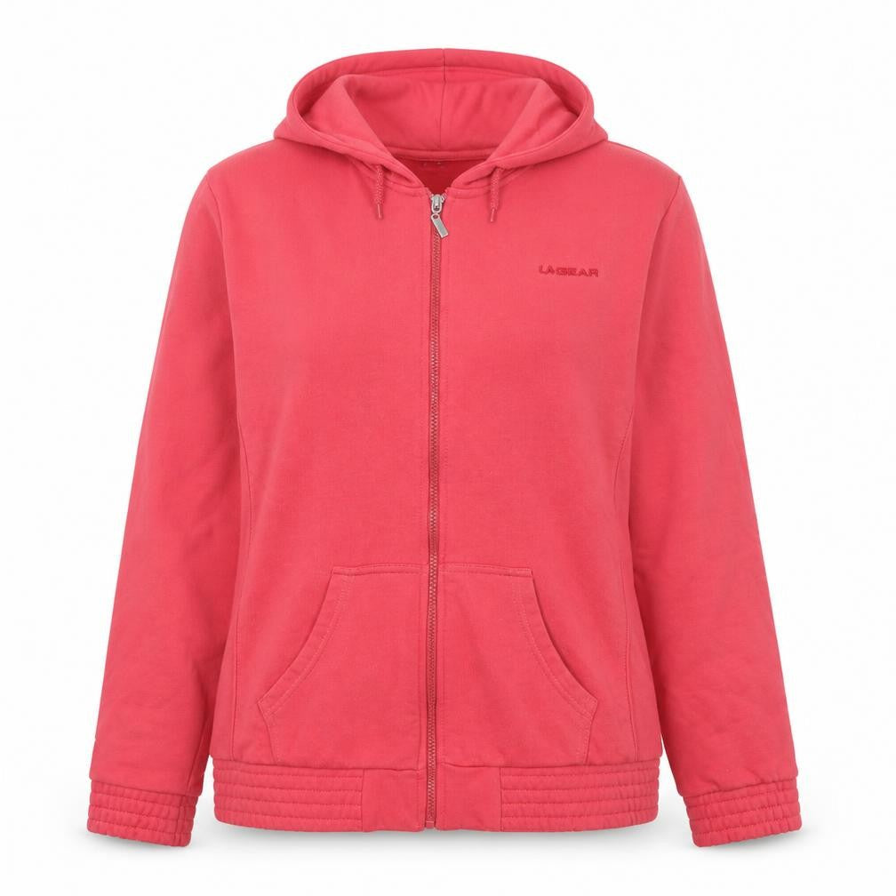 LA Gear Womens Pink Full Zip Hoodie Size 18 Classic Fit
