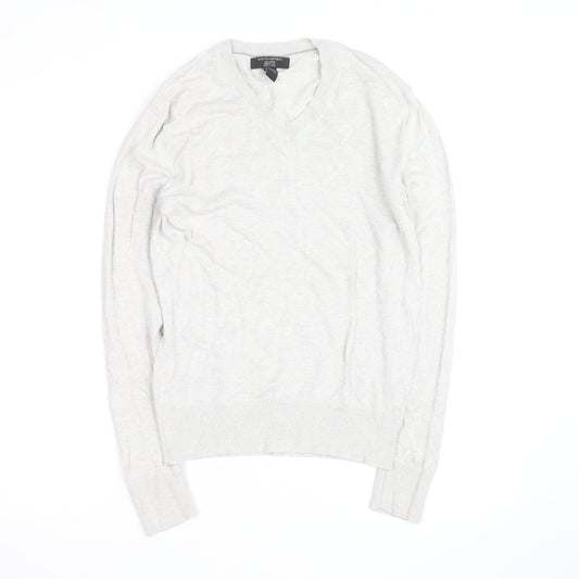 Banana Republic Men’s Beige Silk Linen V-Neck Jumper XS