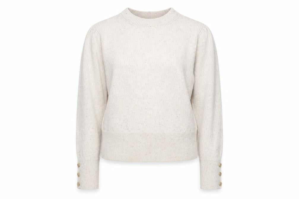Marks & Spencer Women Beige Wool Blend High Neck Jumper Size 14
