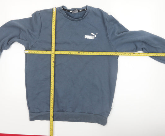 Puma Men's Blue Crew Neck Pullover Sweatshirt Size M